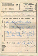 Luxembourg Brugg (AG) Via Bettembuerg Metz Strasbourg Basel - Fahrschein 1960 - Europe