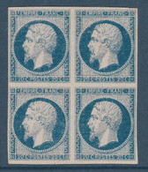 N° 14 BLOC DE 4 ESSAI DE COULEUR BLEUE NEUF SANS GOMME - Andere & Zonder Classificatie