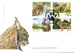 PORTUGAL. Timbres De 2015 Sur Enveloppe 1er Jour. Lynx. - Felinos