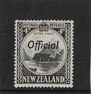 NEW ZEALAND 1941 4d OFFICIAL SG O126a PERF 14 MOUNTED MINT Cat £15 - Servizio