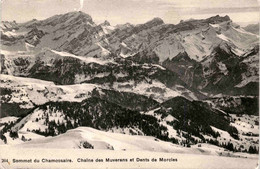 Sommet Du Chamossaire - Chaine Des Muverans Et Dents De Morcles (204) * 5. 2. 1911 - Morcles