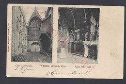 Ypres - Hôtel De Ville - Cour Intérieure - Salle échevinal - Postkaart - Ieper