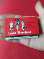 CAJA DE CERILLAS BOÎTE D'ALLUMETTES MATCHBOX BUJÍAS FIRESTONE PARA SEAT BARREIROS RENAULT CITROËN MORRIS SPARK PLUG VER. - Boites D'allumettes