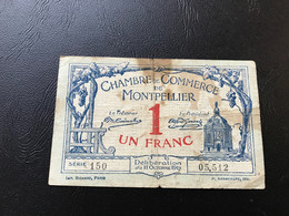 Bon De 1 Franc - 1917 - Chambre De Commerce De MONTPELLIER - Chambre De Commerce