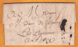 1778 - Marque Postale DE TOULOUSE Sur Lettre Pliée Avec Correspondance Vers La Devèze Près Sémalens Via Puylaurens, Tarn - 1701-1800: Precursori XVIII