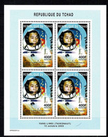 Tchad Space 2004 35th Anniversary Of First Man On The Moon, Yang Liwei First Taikonaute Sheetlet Of 4 Stamps - Tschad (1960-...)