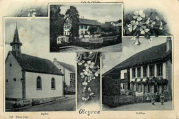 Oleyres * Souvenir Du Village 3 Vues * Café De L'Etoile , école Collège & église * Vaud Suisse Schweiz - VD Waadt
