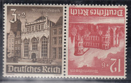 DR K 37, Postfrisch **, Winterhilfswerk: Bauwerke, 1940 - Se-Tenant