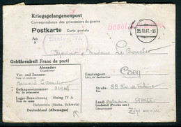 Carte De Prisonnier De Guerre Du Stalag IV A En Allemagne Pour Caen En 1941 - Réf J 9 - Guerra Del 1939-45