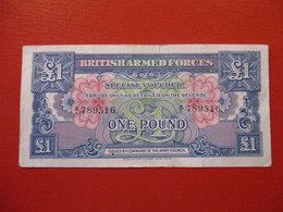 BRITISH ARMED FORCES 1 POUND 1946 P-M15a  VERY FINE  D-0870 - British Armed Forces & Special Vouchers