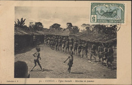 CPA CP Congo Type Bacoulis Monôme De Femmes YT 51 Moyen Congo Brazzaville 1912 - Autres & Non Classés