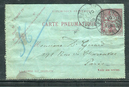 Pneumatique ( Carte Lettre ) De Paris Pour Paris En 1905 - Réf J 26 - Pneumatiques