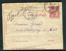 Pneumatique ( Enveloppe ) Surchargé Taxe Réduite 30ct De Paris Pour Paris En 1903 - Réf J 27 - Rohrpost