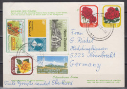 NEW ZEALAND 1970s - Postcard With 7 Stamps - Brieven En Documenten