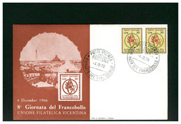 ITALIA - FDC 1966 -  VICENZA   Giornata Del Francobollo 1966 - F.D.C.