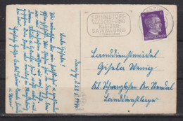 Danzig Werbe-o Danzig 5/25.5.44/ Spinnstoff-Wäsche-und Kleidersammlung 7.-27.Mai 1944 Karte EF DR 785 - Dantzig