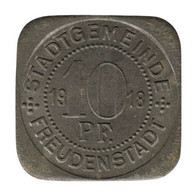 ALLEMAGNE - FREUDENSTADT - 10.1 - Monnaie De Nécessité - 10 Pfennig 1918 - Monetary/Of Necessity