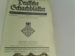 Deutsche Schachblätter. Zeitschrift Des Groszdeutschen Schachbundes. - Sports