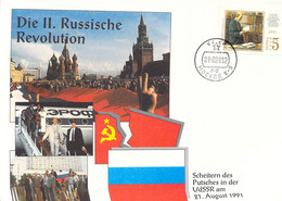 Soviet Cover 1991 Moscow Die II. Russische Revolution  (TS4-53) - Covers & Documents