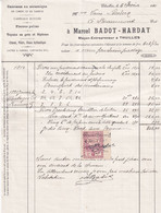 Thuillies Février 1921 Marcel Badot Hardat Maçon Facture Quittance Belgique Tuyaux En Grès Et Siphons - Documenti