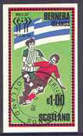 Bernera 1978 Football World Cup Imperf Souvenir Sheet (�1 Value) Cto Used - Local Issues