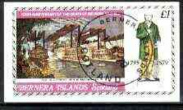 Bernera 1979 Rowland Hill (Ships - Mississippi Paddle Steamers) Imperf Souvenir Sheet (�1 Value) Cto Used - Local Issues