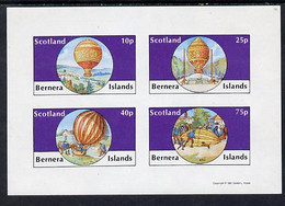 Bernera 1981 Balloons #2 Imperf Set Of 4 Values (10p To 75p) MNH - Local Issues