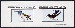 Bernera 1981 Birds #03 (Humming Birds) Imperf  Set Of 2 Values (40p & 60p) MNH - Local Issues