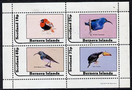 Bernera 1981 Birds #06 (Bishop, Sunbird, Sugarbird & Toucan) Perf  Set Of 4 Values (10p To 75p) MNH - Local Issues