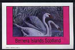 Bernera 1981 Birds #36 (Swans) Imperf Deluxe Sheet (�2 Value) MNH - Local Issues