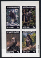Bernera 1981 Birds Of Prey Imperf  Set Of 4 Values (10p To 75p) MNH - Local Issues