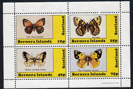 Bernera 1981 Butterflies (Gatekeeper, Clouded Yellow Etc) Perf  Set Of 4 Values (10p To 75p) MNH - Local Issues