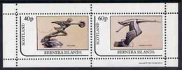 Bernera 1981 Car Mascots (Packard & Hispana) Perf Set Of 2 Values (40p & 60p) MNH - Local Issues