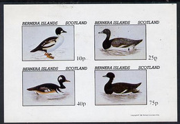 Bernera 1981 Ducks #1 Imperf  Set Of 4 Values (10p To 75p) MNH - Local Issues