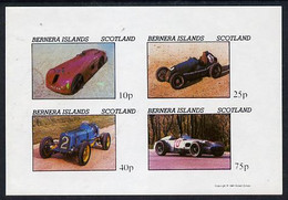 Bernera 1981 Early Racing Cars Imperf  Set Of 4 Values (imprint In Lower Margin) MNH - Local Issues