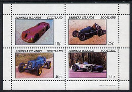 Bernera 1981 Early Racing Cars Perf  Set Of 4 Values (imprint In Lower Margin) MNH - Local Issues