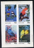 Bernera 1981 Exotic Birds Imperf  Set Of 4 Values (10p To 75p) MNH - Local Issues