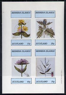 Bernera 1981 Flowers #02 Imperf  Set Of 4 Values (10p To 75p) MNH - Local Issues