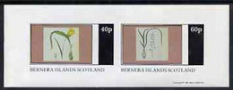 Bernera 1981 Flowers #04 Imperf  Set Of 2 Values (40p & 60p) MNH - Local Issues