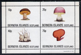 Bernera 1981 Fungi Perf Set Of 4 Values Complete (10p To 75p) MNH - Local Issues
