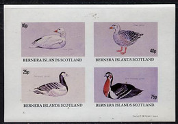 Bernera 1981 Geese Imperf  Set Of 4 Values (10p To 75p) MNH - Local Issues