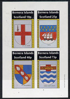 Bernera 1981 Heraldry #2 (City Of London, Paris, LCC & Sir John Fastolfe) Imperf  Set Of 4 Values (10p To 75p) MNH - Local Issues