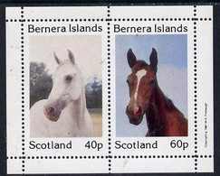 Bernera 1981 Horses Perf  Set Of 2 Values (40p & 60p) MNH - Local Issues