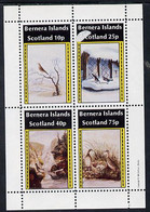 Bernera 1981 Life In The Country Perf Sheetlet Containing Set Of 4 Values MNH (note The Large White Flaw On The 25p Valu - Local Issues