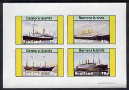 Bernera 1981 Liners Imperf Set Of 4 Values (10p To 75p) MNH - Local Issues