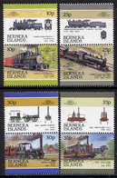 Bernera 1981 Locomotives #1 Perf Set Of 8 (4 Se-tenant Pairs) MNH - Local Issues