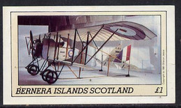 Bernera 1981 Museum Aircraft Imperf Souvenir Sheet (�1 Value) MNH - Local Issues