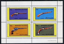 Bernera 1981 Pistols (Wheel-lock, Matchlock, Colt 45 & Flintlock) Perf  Set Of 4 Values (10p To 75p) MNH - Local Issues