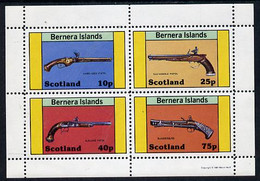 Bernera 1981 Pistols (Wheel-lock, Duelling, Saw-handle & Blunderbuss) Perf  Set Of 4 Values (10p To 75p) MNH - Local Issues