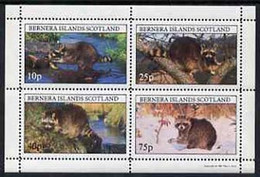 Bernera 1981 Racoons Perf  Set Of 4 Values Complete (10p To 75p) MNH - Local Issues